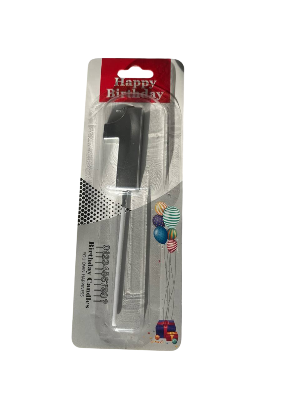 Свечи "Цифра (0-9) " Серебро