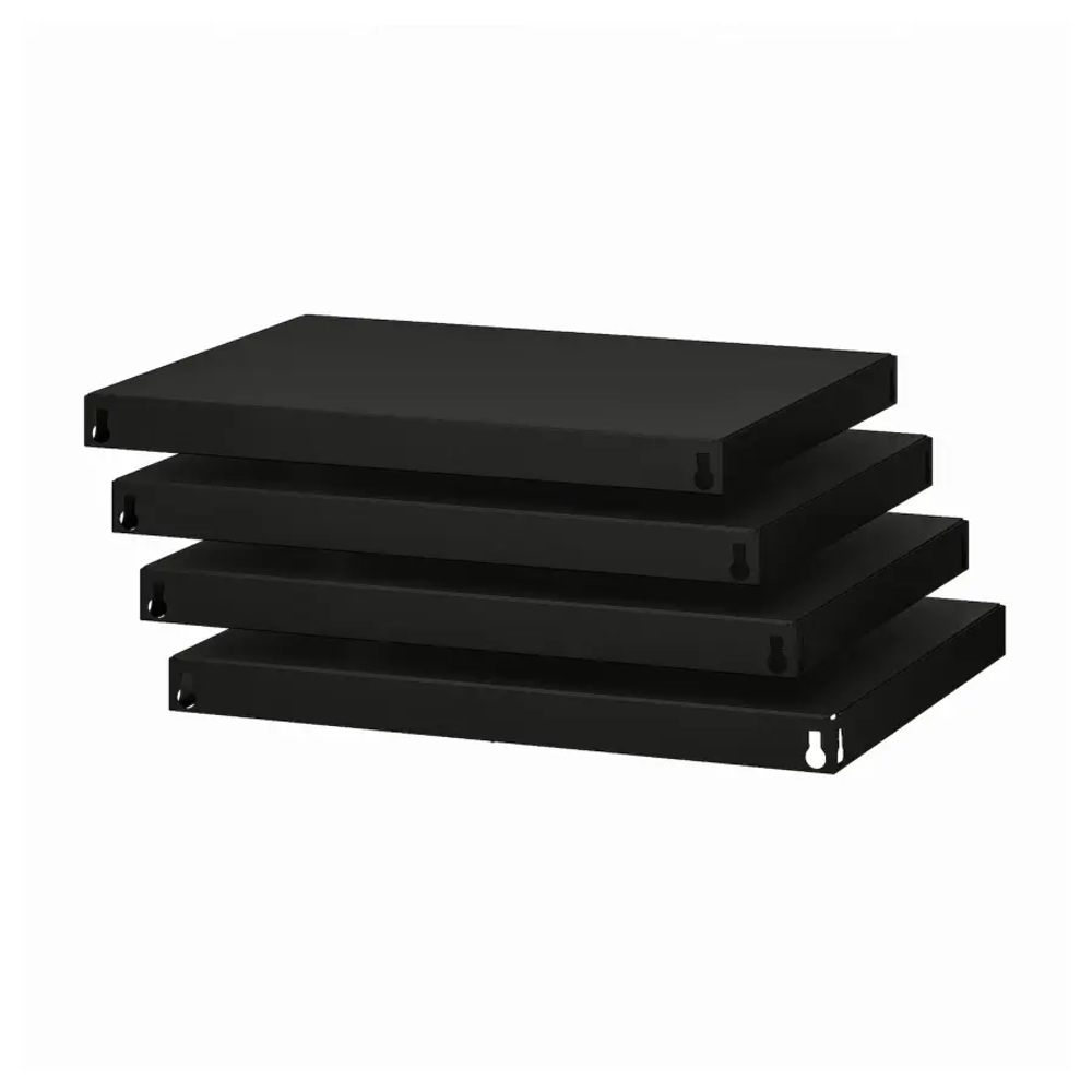 Полка - IKEA BROR/БРОР ИКЕА, 54х5х64 см, черный, 4 шт