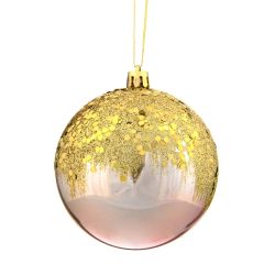 GAEM Набор из 12шт Украшение новогоднее Шар "Золотое напыление", D8 см, L35 W27 H9 см