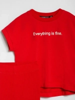 Костюм для девочки, футболка и велосипедки