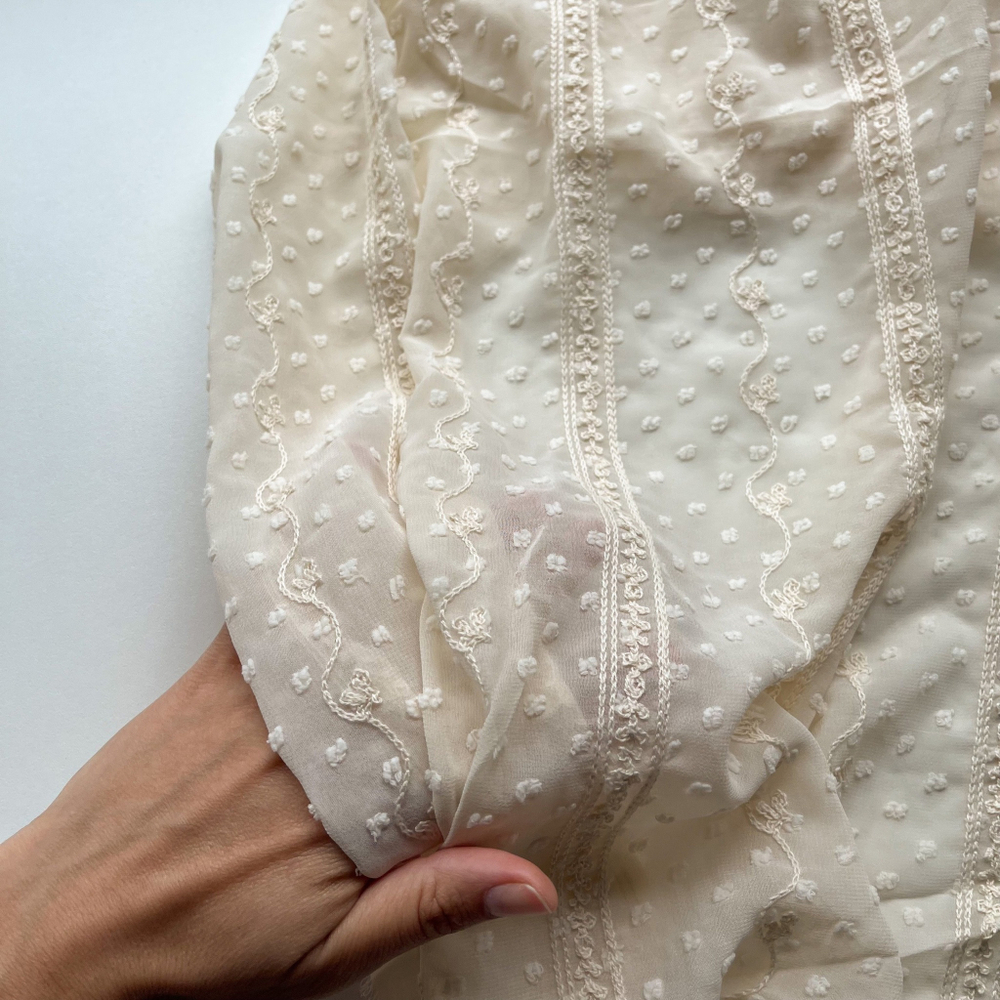 Вышивка на шифоне