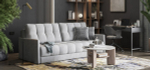 Диван BOSS 2.0 LOFT велюр Monolit сталь
