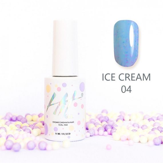 Гель-лак ТМ &quot;HIT gel&quot; №04 Ice cream, 9 мл