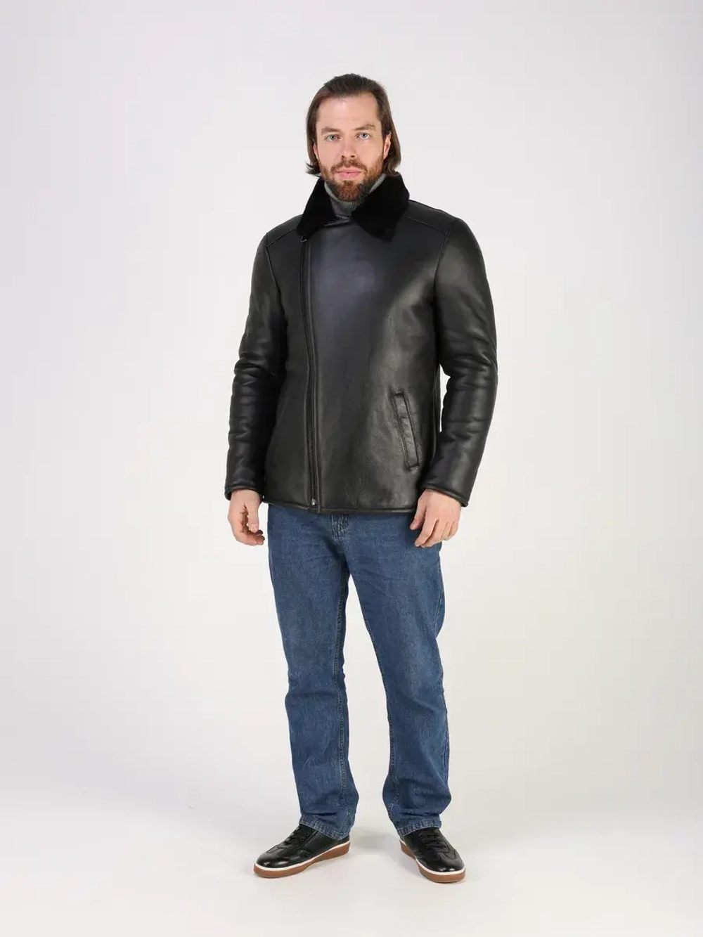 Дубленка зимняя натуральная куртка косуха