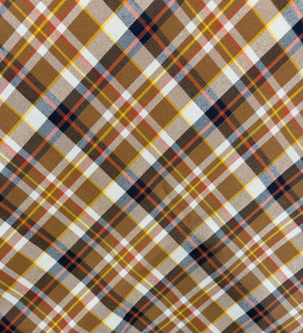 Ткань плательная в клетку (Италия) шерсть/вискоза/поламид ш-145см цена за 1 м