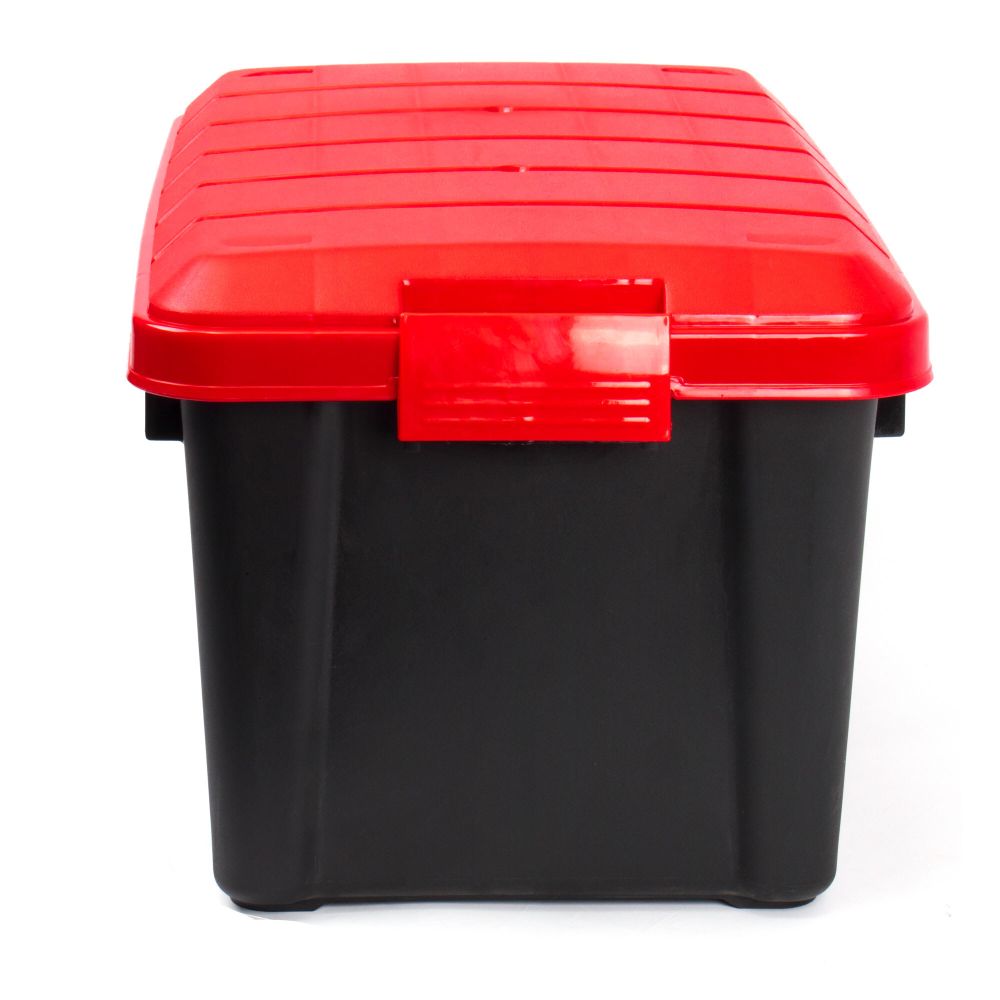 Ящик многофункц. особопрочный СЛЕДОПЫТ Expedition Box, 40 л, 600х360х320 мм, цв. черный/красный/3/