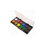 Акварель 12 цв. с кисточкой пласт. коробка Adel Colour сухие 30мм 229-0932-000