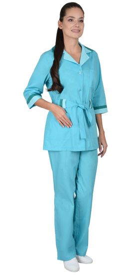 Костюм женский "Сириус-Флора" (с.бирюза/с.голубой/зеленый)