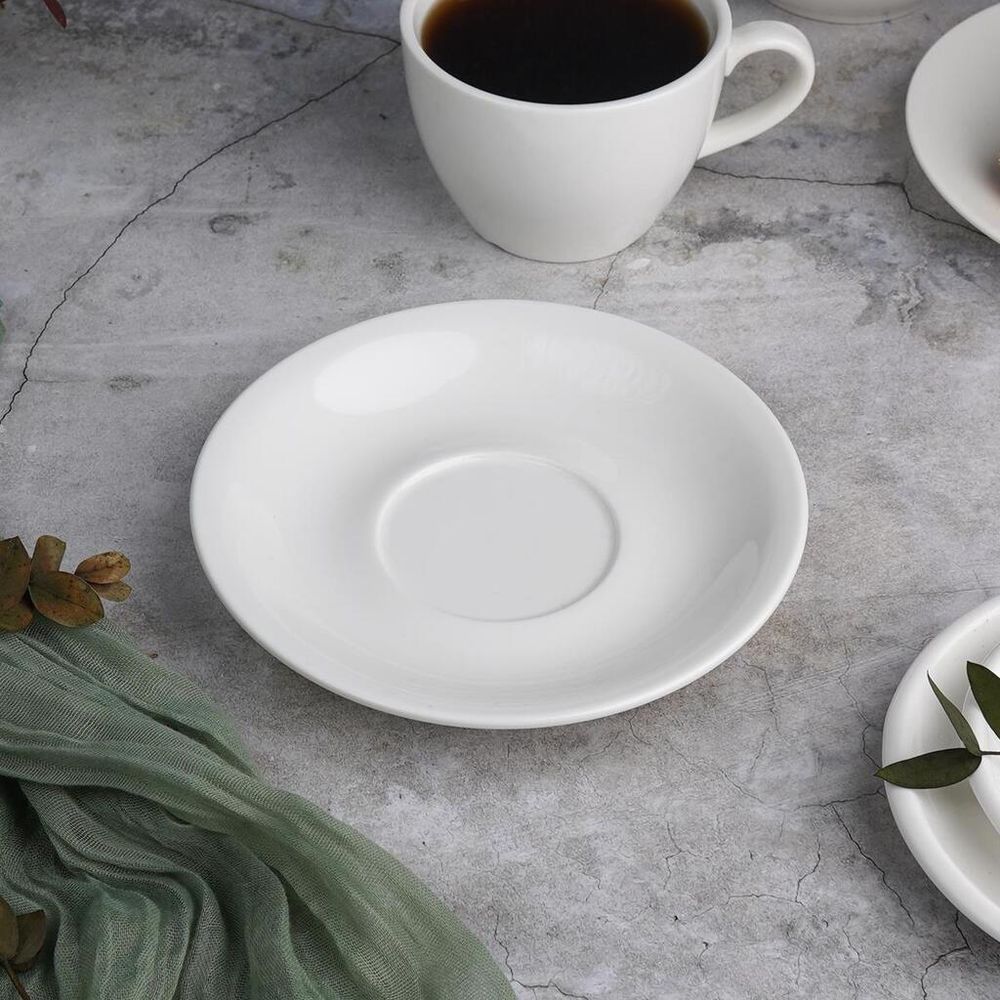 Чайная пара 255 мл белая d 9 см h7 см фарфор P.L. Proff Cuisine [4]