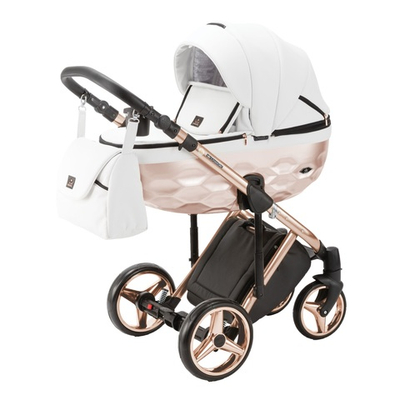 Детская универсальная коляска Adamex Chantal STAR - 106 DeLuxe (100% Экокожа) (3в1)