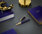 Перьевая ручка Parker "Ingenuity Blue GT" перо: F, цвет чернил: blue/black, в подарочной упаковке.
