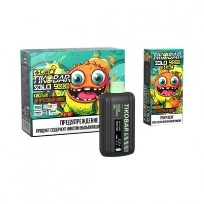 Tikobar Solo 9000 - Sour Citrus Mix (Кислый Цитрусовый Микс)
