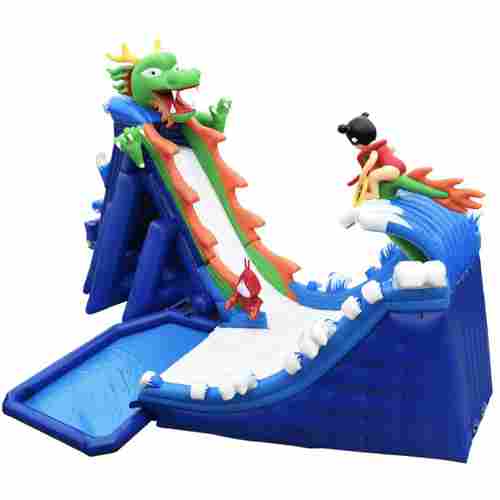 Надувная водная горка с бассейном «Большой спуск», 20*16,5*10 м