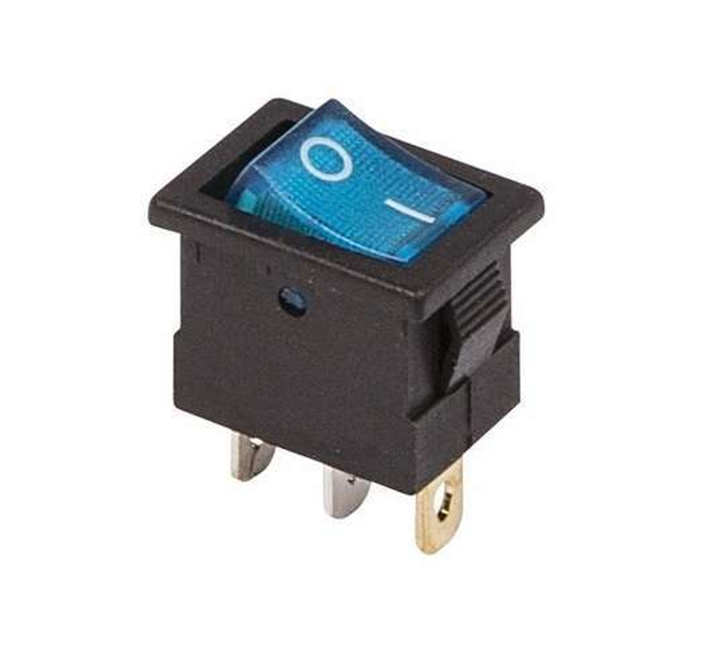 Переключатель ON/OFF 3-конт. 6A-250В Мини Синий с подсветкой REXANT 36-2151 (RWB-206)