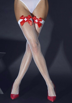 Белые чулочки медсестры с сеточку SM (2/3) (Цвет: белый)