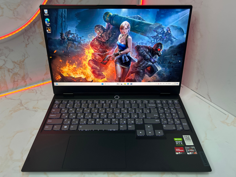 Ноутбук игровой Lenovo Legion S7 15ACH6 (82K8007LRU) 15.6"/AMD Ryzen 7 5800H/RAM 32GB/SSD 1024GB/GeForce RTX 3060 6GB/2560*1440/IPS/165Hz/Windows 11/Подсветка кл-ры: LED/черный