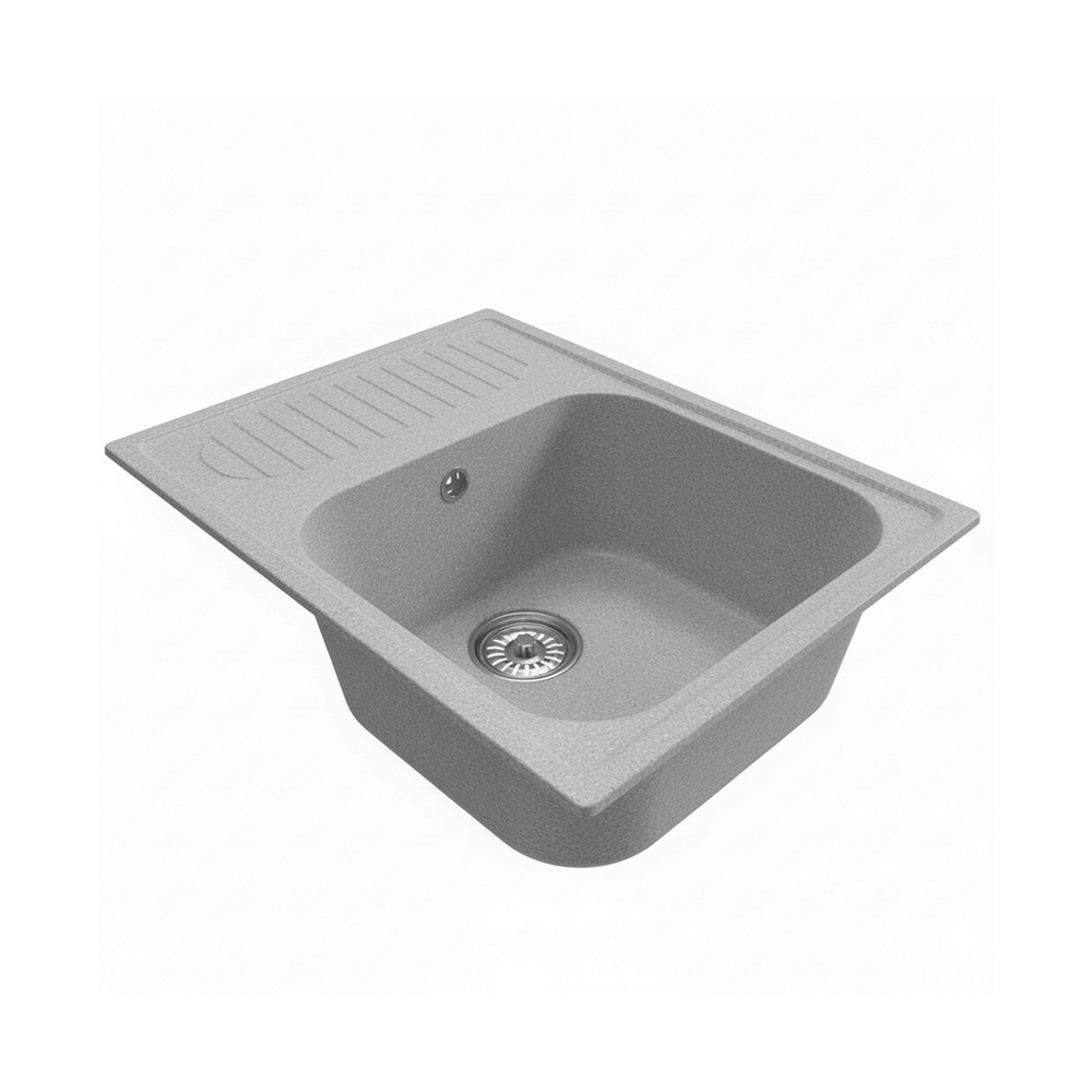 Мойка ML-GM18 КОМФОРТ с крылом, графит (342), 640*490*190мм