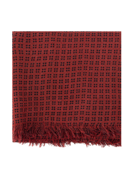 MALO Шарф  - бордовый с рисунком