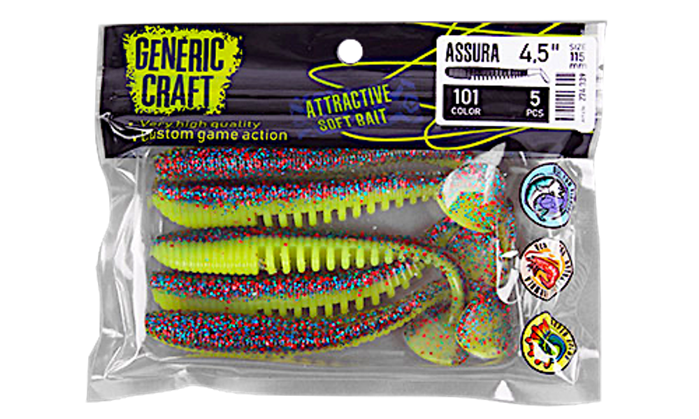 Мягкая приманка Generic Craft Assura 115мм цвет 101 5шт