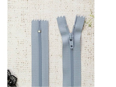 Молния брючная SBS автомат, L 20 см, Т3, н/р, серо-голубой