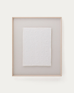 Olvin Абстрактная картина на белой переработанной бумаге с рельефным рисунком 103.6 x 123.6 cm