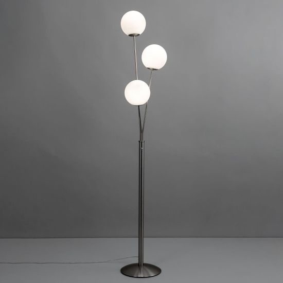 CL102934 Томми Хром Мат.+ Белый Св-к Торшер