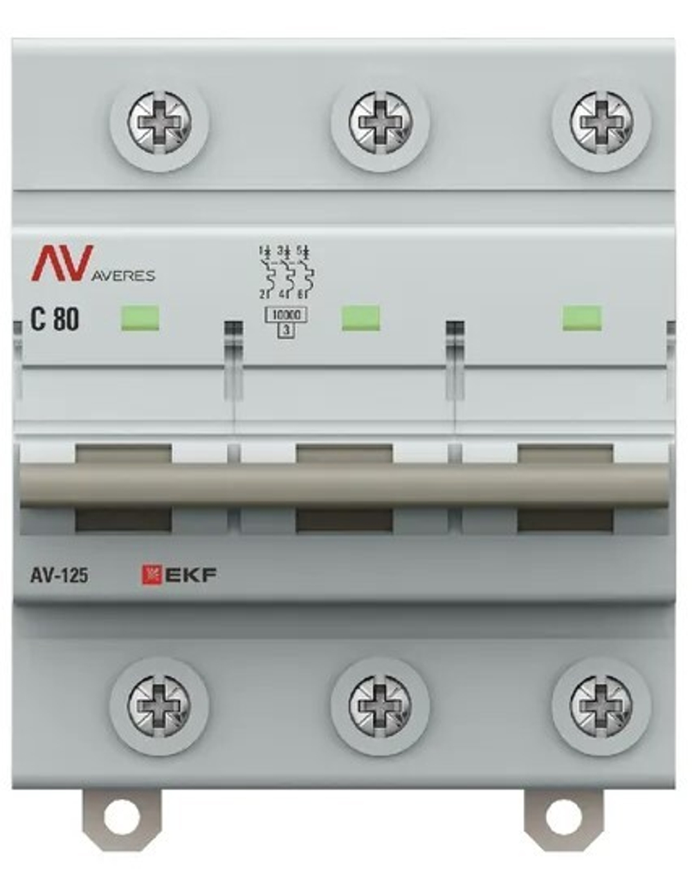 Автоматический выключатель  EKF mcb125-3-80D-av