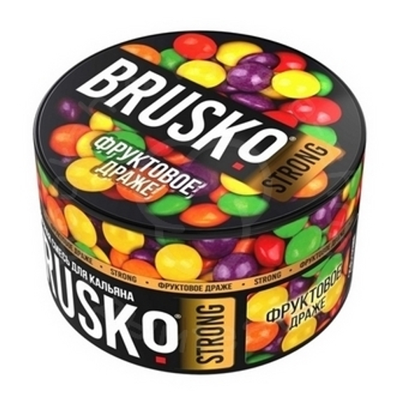 Бестабачная смесь для кальяна BRUSKO, 250 г, Фруктовое драже, Strong (M)