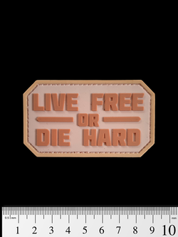 Шеврон Live Free or Die Hard PVC. Койот