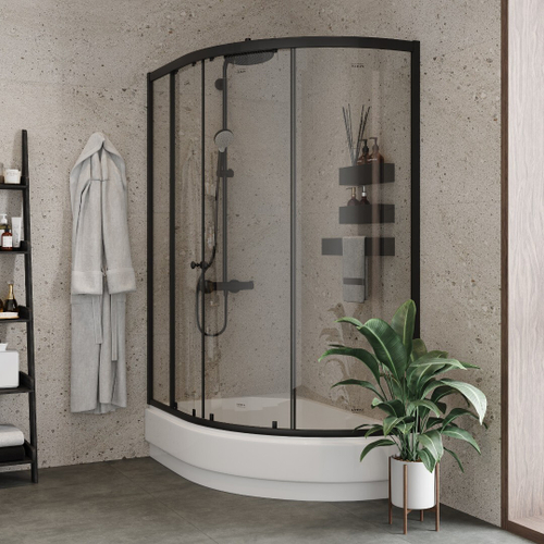 Уголок ZEM1201ВL душевой PARLY с поддоном (120х80х195)