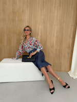 Рубашка из тонкого батиста с принтом