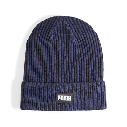 Шапка PUMA Ribbed Classic Cuff Beanie, 02403810, темно-синий