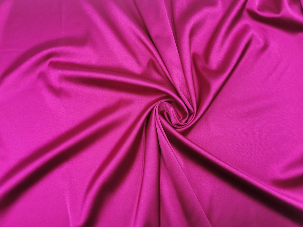 Атлас-стрейч, эластичный, бельевой, фуксия
