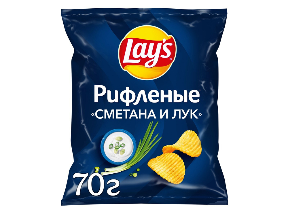 70Г ЧИПСЫ LAY'S МАКС СМЕТАНА/ЛУК
