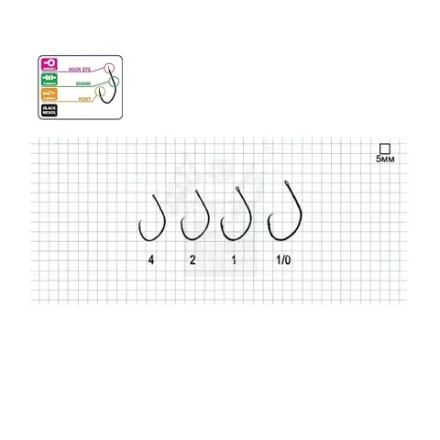 Крючок карповый Hayabusa H.CRL186BN №1-4