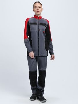 Костюм женский "Вектрон-1" брюки (серый/красный/черный)