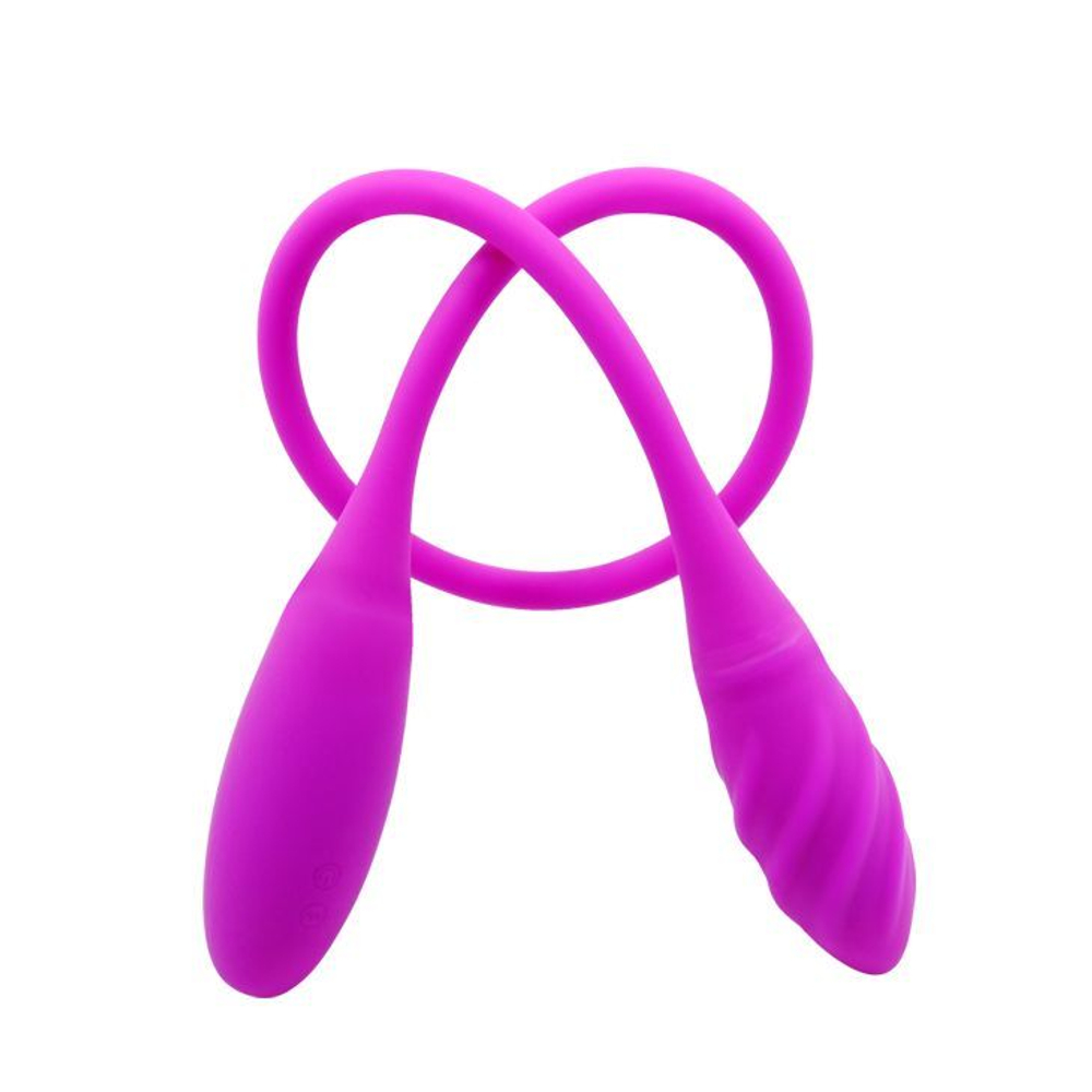 Анально-вагинальный вибромассажер Baile Snaky Vibe, гибкий, 60 см