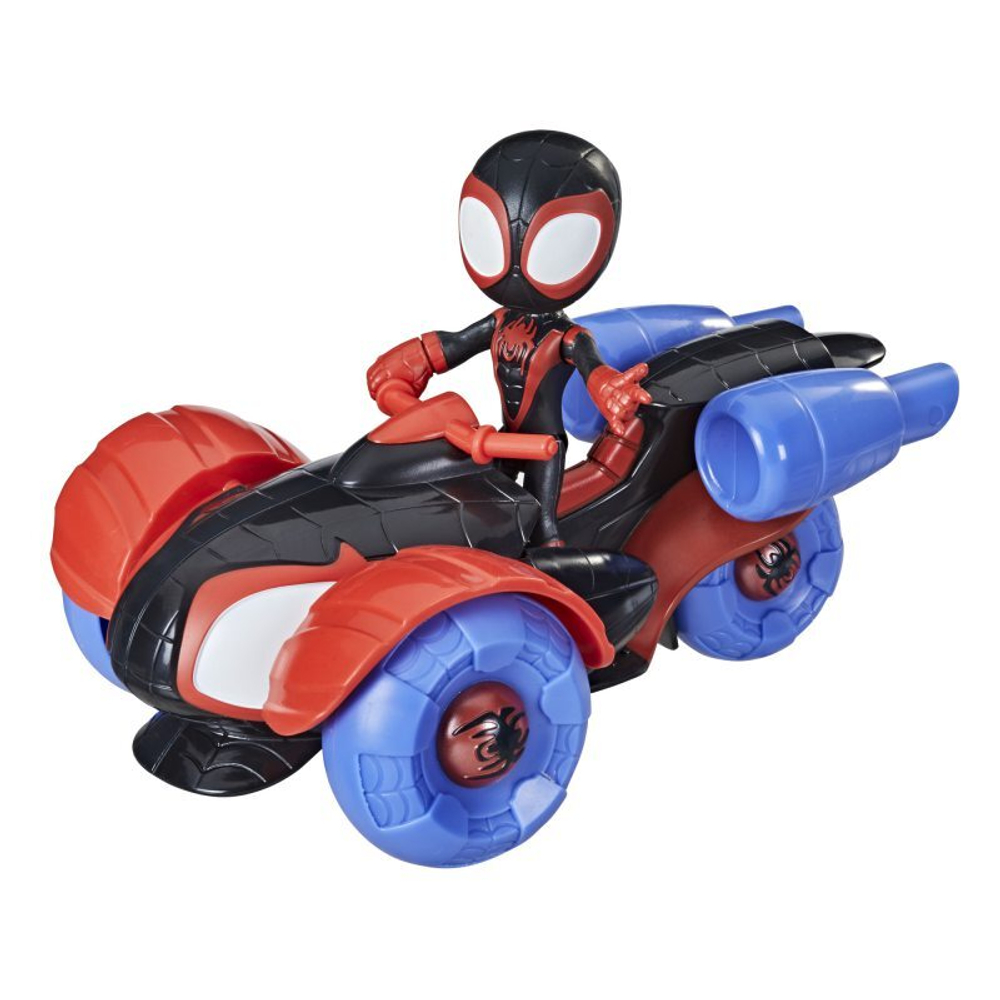 Hasbro Marvel Spidey Amazing Friends - Techno-Racer 2in1 Vehicle + Action Figure 10 см Miles Morales: Spider-Man F1945