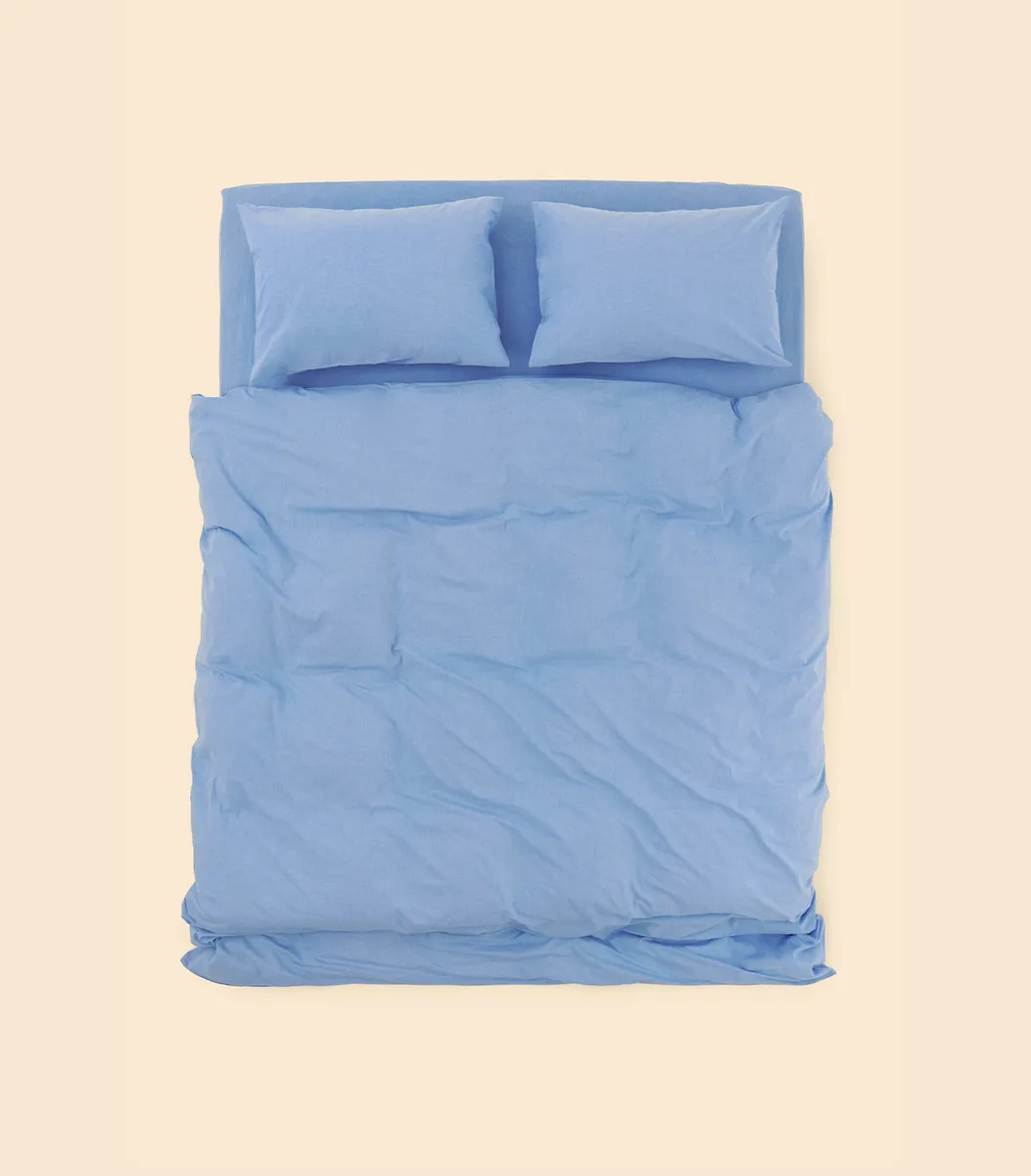 Простыня - Melange Smoky Blue - 230x260 (без резинки)