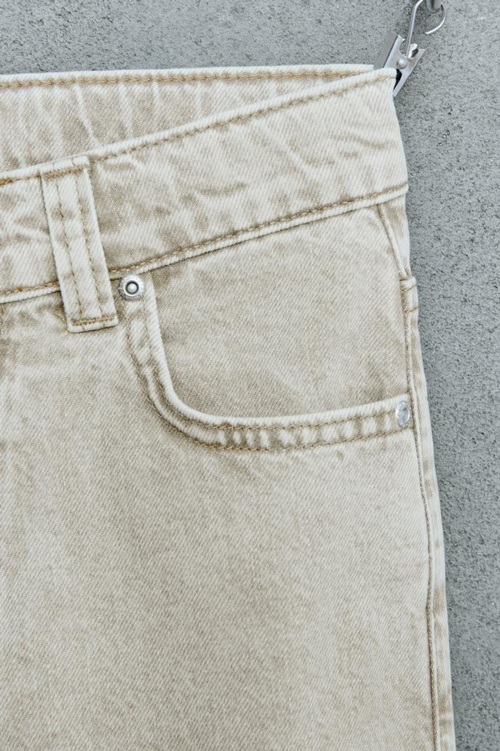 ZARA STORIESZ - ДЖИНСЫ LOOSE, БЕЖЕВЫЙ