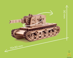Танк Unit КВ-2 от UNIWOOD - Деревянный конструктор, сборная модель, 3D пазл