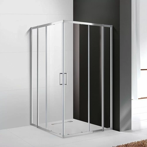 Душевой уголок Cezares Molveno 100x100 MOLVENO-A-22-80+20-C-Cr-IV стекло прозрачное/профиль хром