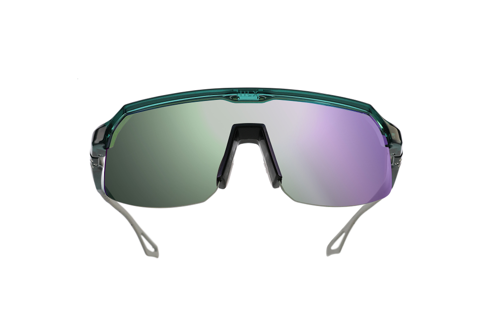 Спортивные очки HILX Inferno Shiny Crystal Green / Photochromic Purple Mirror Lens