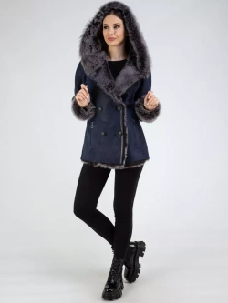 Дубленка натуральная зимняя с капюшоном Турция