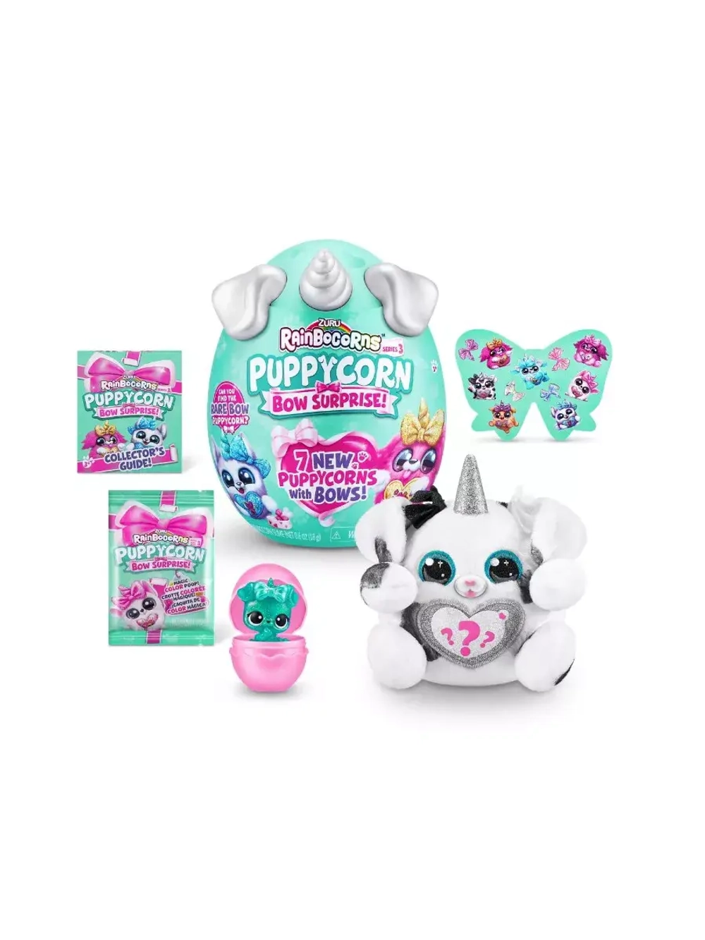 Мягкая игрушка сюрприз яйцо Rainbocorns Puppycorn Bow