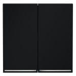 Клавиши для выключателя/переключателя двухклавишного с подсветкой, S70 (графит)