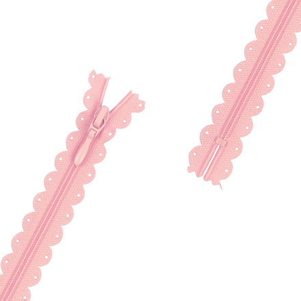 Молния декор. "GAMMA"  Premium, 20 см неразъёмная, №149 нежно-розов.