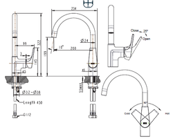 Смеситель для кухни Bravat Vega