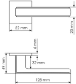 Ручка MORELLI MH-64-S6 FTG итальян.мат.золото квадрат. розетка 6 мм