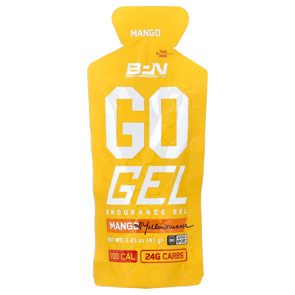 BPN, Go Gel, гель для повышения выносливости, со вкусом манго, 10 пакетиков по 41 г (1,45 унции)